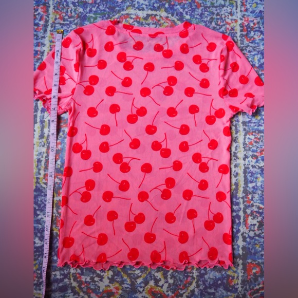 Valentine’s Day Cherry print mesh top dollhouse - Picture 3 of 4
